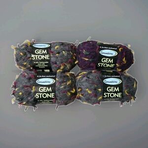Sensations Gem Stone Yarn Balls Mohair Blend Four Skeins Mixed Colors 3.5 oz NWT
